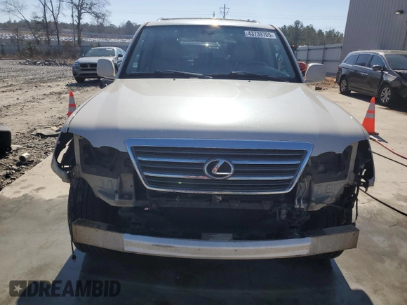 2004 Lexus LX 470 z VIN JTJHT00W743547721, wystawiony jako Copart lot #43739705 z przebiegiem 231 378 mil mil oraz Szkoda całkowita • Salvage title. Historia ofert i sprzedaży dostępna na DreamBid. Obrazek 5.