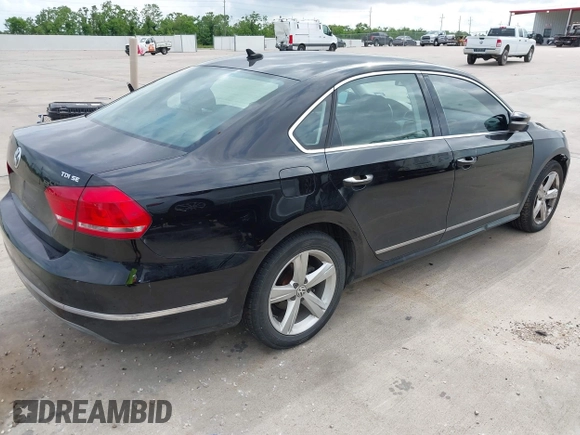 2013 Volkswagen Passat TDI SE with VIN 1VWBN7A30DC043444, listed as a IAAI auction lot 42150639 with 103,628 mi miles. Bid and sale history available at carsss.com. Image 4.
