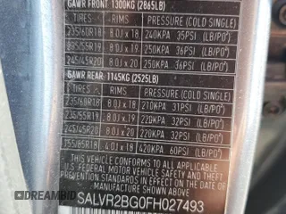 2015 Land Rover Range Rover Evoque Pure Premium с VIN SALVR2BG0FH027493, выставлен на аукционе Copart как лот 44248395 с пробегом 107 747 миль миль и Списание • Salvage title. История ставок и продаж доступна на DreamBid. Изображение 14.