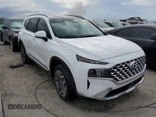 2021 Hyundai Santa Fe Hybrid Limited with VIN KM8S5DA13MU012632, listed as a Copart auction lot 74308684 with 0 mi miles and Salvage Title. Bid and sale history available at carsss.com. Image 4.