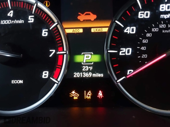 2018 Acura TLX w/A-SPEC Pkg with VIN 19UUB3F66JA000350, listed as a IAAI auction lot 41301826 with 201,369 mi miles. Bid and sale history available at carsss.com. Image 16.