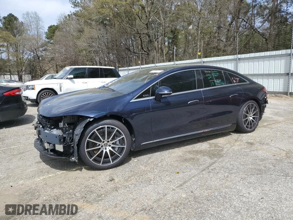 2022 Mercedes-Benz EQS with VIN W1KCG2DB3NA003868, listed as a Copart auction lot 48255124 with 0 mi miles. Bid and sale history available at carsss.com. Image 1.