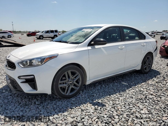 2021 Kia Forte GT-Line with VIN 3KPF34AD3ME353808, listed as a Copart auction lot 50151125 with 63,543 mi miles and Non Repairable. Bid and sale history available at carsss.com. Image 1.