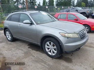 2005 Infiniti FX with VIN JNRAS08U65X109373, listed as a IAAI auction lot 42264271 with 157,681 mi miles and . Bid and sale history available at DreamBid. Image 1.