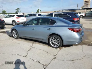 2020 Infiniti Q50 Luxe z VIN JN1EV7AP3LM206215, wystawiony jako Copart lot #60455115 z przebiegiem 88 736 mil mil oraz Szkoda całkowita • Salvage title. Historia ofert i sprzedaży dostępna na DreamBid. Obrazek 2.