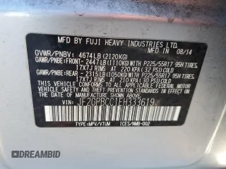 2014 Subaru Crosstrek with VIN JF2GPBCC1EH333619, listed as a Copart auction lot 85574224 with 150,652 mi miles and Salvage title. Bid and sale history available at DreamBid. Image 12.
