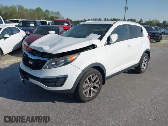 2015 Kia Sportage LX with VIN KNDPB3AC3F7742718, listed as a IAAI auction lot 41877257 with 215,101 mi miles and . Bid and sale history available at carsss.com. Image 20.