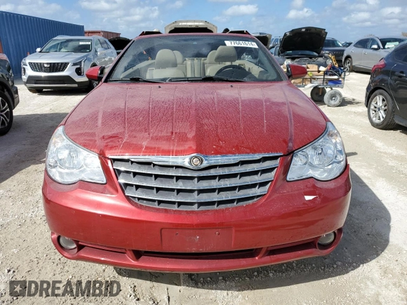 2008 Chrysler Sebring Limited with VIN 1C3LC65M58N179433, listed as a Copart auction lot 77661614 with 0 mi miles and Non Repairable. Bid and sale history available at carsss.com. Image 5.