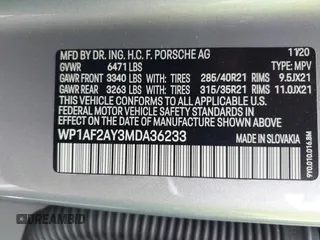 2021 Porsche Cayenne Turbo с VIN WP1AF2AY3MDA36233, выставлен на аукционе IAAI как лот 42624234 с пробегом 41 539 миль миль и . История ставок и продаж доступна на DreamBid. Изображение 9.