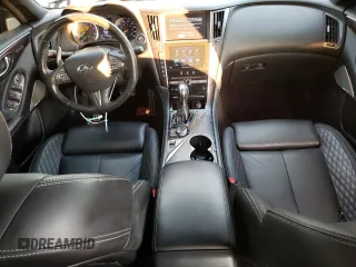 2017 Infiniti Q50 Red Sport 400 with VIN JN1FV7AR5HM870383, listed as a Copart auction lot 80452434 with 63,315 mi miles and Salvage Title. Bid and sale history available at carsss.com. Image 8.