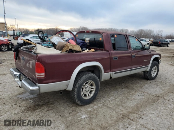 2001 Dodge Dakota Sport with VIN 1B7HG2AN11S320731, listed as a Copart auction lot 86474754 with 164,632 mi miles and Salvage Title. Bid and sale history available at carsss.com. Image 3.