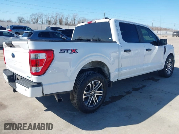 2021 Ford F-150 XL with VIN 1FTEW1CP2MFA09742, listed as a IAAI auction lot 41675603 with 94,983 mi miles. Bid and sale history available at carsss.com. Image 4.