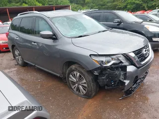 2018 Nissan Pathfinder SL with VIN 5N1DR2MN3JC621799, listed as a IAAI auction lot 42381590 with 112,501 mi miles and . Bid and sale history available at DreamBid. Image 1.
