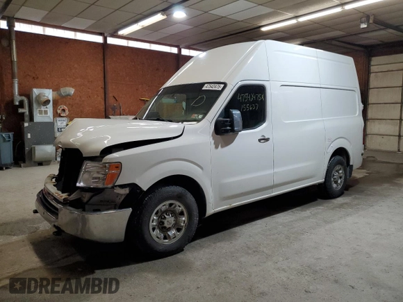 2017 Nissan NV SV with VIN 1N6AF0LY3HN810383, listed as a Copart auction lot 47542475 with 155,637 mi miles and Salvage Title. Bid and sale history available at carsss.com. Image 1.