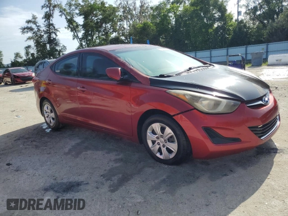 2016 Hyundai Elantra SE with VIN 5NPDH4AE7GH752562, listed as a Copart auction lot 58916065 with 156,829 mi miles and Clean title. Bid and sale history available at DreamBid. Image 4.