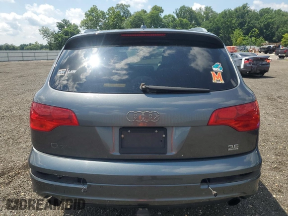 2008 Audi Q7 Premium with VIN WA1EY74L68D003902, listed as a Copart auction lot 64264045 with 224,182 mi miles and Salvage title. Bid and sale history available at DreamBid. Image 6.