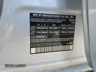 2005 Mercedes-Benz M 350 с VIN 4JGAB57E35A546639, выставлен на аукционе Copart как лот 50201805 с пробегом 88 710 миль миль и Списание • Salvage title. История ставок и продаж доступна на DreamBid. Изображение 13.
