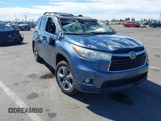 2015 Toyota Highlander Limited with VIN 5TDDKRFH0FS210245, listed as a IAAI auction lot 42796959 with 137,181 mi miles and . Bid and sale history available at DreamBid. Image 1.