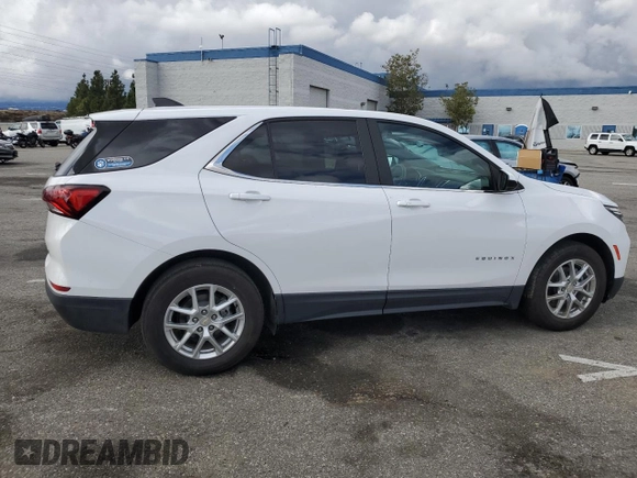 2022 Chevrolet Equinox LT with VIN 3GNAXKEV8NL195184, listed as a Copart auction lot 43875245 with 49,322 mi miles and Salvage Title. Bid and sale history available at DreamBid. Image 3.