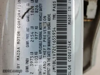 2012 Mazda Mazda3 i Touring with VIN JM1BL1V72C1655934, listed as a Copart auction lot 45366055 with 147,681 mi miles and Salvage Title. Bid and sale history available at carsss.com. Image 14.