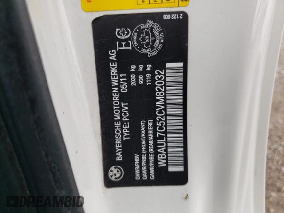 2012 BMW 1 Series 128i z VIN WBAUL7C52CVM82032, wystawiony jako Copart lot #78798994 z przebiegiem 225 268 mil mil oraz Czysty tytuł • Clean title. Historia ofert i sprzedaży dostępna na DreamBid. Obrazek 12.