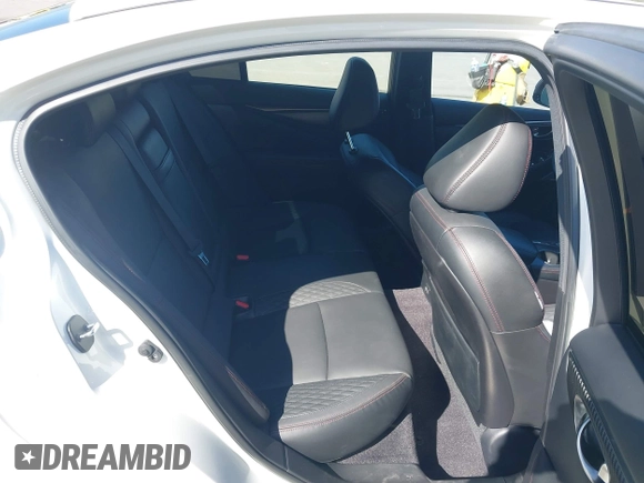 2021 Infiniti Q50 Red Sport 400 with VIN JN1FV7DR9MM880601, listed as a IAAI auction lot 42509477 with 28,202 mi miles and . Bid and sale history available at DreamBid. Image 8.