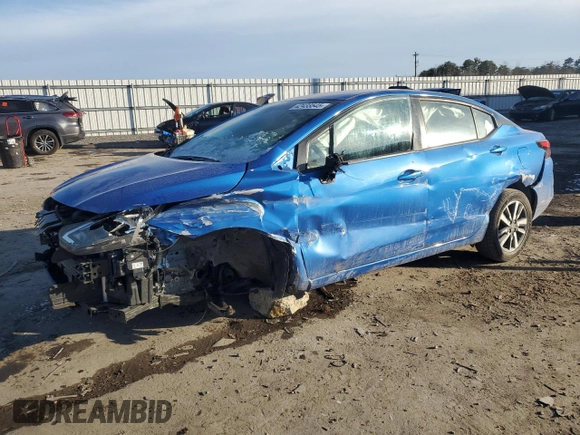 2021 Nissan Versa SV with VIN 3N1CN8EV6ML843925, listed as a Copart auction lot 42433545 with 108,224 mi miles and Salvage Title. Bid and sale history available at DreamBid. Image 1.