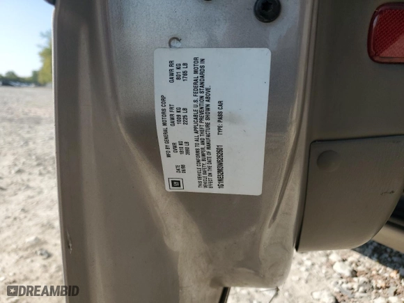 1998 Chevrolet Malibu LS with VIN 1G1NE52M3W6262601, listed as a Copart auction lot 82218584 with 0 mi miles and Salvage Title. Bid and sale history available at carsss.com. Image 14.