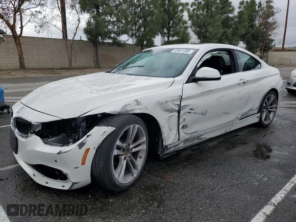 2019 BMW 4 Series 430i with VIN WBA4W3C53KAF91947, listed as a Copart auction lot 43851395 with 47,453 mi miles and Salvage Title. Bid and sale history available at carsss.com. Image 1.
