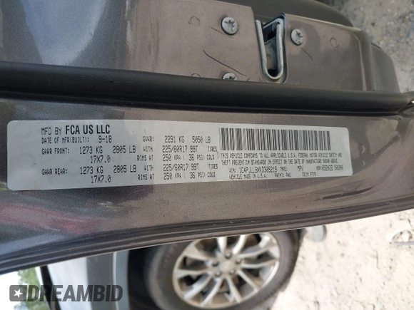 2019 Jeep Cherokee Latitude Plus with VIN 1C4PJLLBXKD305219, listed as a IAAI auction lot 42150283 with 89,000 mi miles and . Bid and sale history available at DreamBid. Image 9.