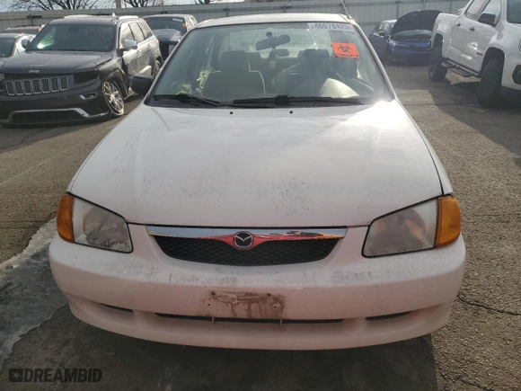 2000 Mazda Protege DX with VIN JM1BJ2221Y0267708, listed as a Copart auction lot 46078425 with 152,350 mi miles and Salvage Title. Bid and sale history available at carsss.com. Image 5.