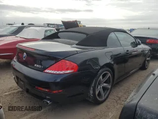 2008 BMW 6 Series 650i with VIN WBAEB53548CX61755, listed as a Copart auction lot 75056964 with 0 mi miles and Salvage Title. Bid and sale history available at carsss.com. Image 3.