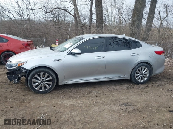 2017 Kia Optima LX with VIN 5XXGT4L36HG147615, listed as a IAAI auction lot 41710145 with 125,743 mi miles. Bid and sale history available at carsss.com. Image 14.