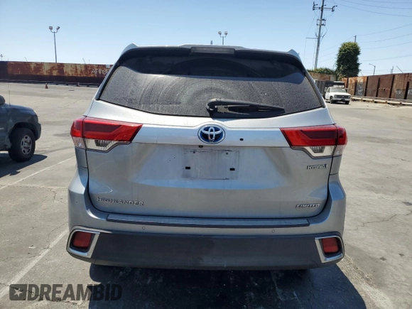 2017 Toyota Highlander Hybrid Limited with VIN 5TDDGRFH7HS027591, listed as a Copart auction lot 59234185 with 87,136 mi miles and Salvage title. Bid and sale history available at DreamBid. Image 6.
