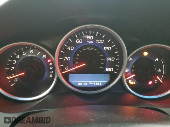 2011 Acura RL Technology with VIN JH4KB2F62BC000219, listed as a Copart auction lot 52170875 with 189,190 mi miles and Salvage Title. Bid and sale history available at DreamBid. Image 9.