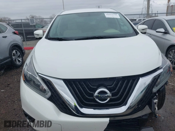 2018 Nissan Murano Platinum with VIN 5N1AZ2MH9JN163641, listed as a IAAI auction lot 41922735 with 70,884 mi miles and . Bid and sale history available at DreamBid. Image 12.