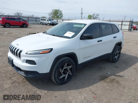 2016 Jeep Cherokee Sport with VIN 1C4PJMAB1GW218412, listed as a IAAI auction lot 41909027 with 167,206 mi miles. Bid and sale history available at carsss.com. Image 2.