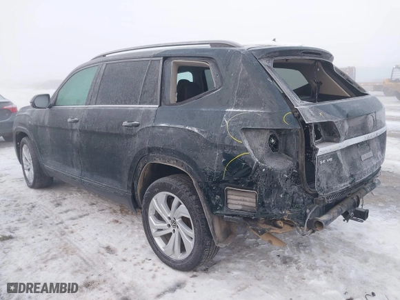 2021 Volkswagen Atlas 3.6L V6 SE w/Technology with VIN 1V2HR2CA9MC574558, listed as a IAAI auction lot 41296583 with 50,267 mi miles. Bid and sale history available at carsss.com. Image 3.
