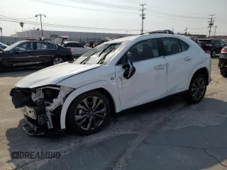 2022 Lexus UX 250h F Sport with VIN JTHE9JBHXN2057983, listed as a Copart auction lot 71456654 with 27,367 mi miles and Salvage Title. Bid and sale history available at DreamBid. Image 1.