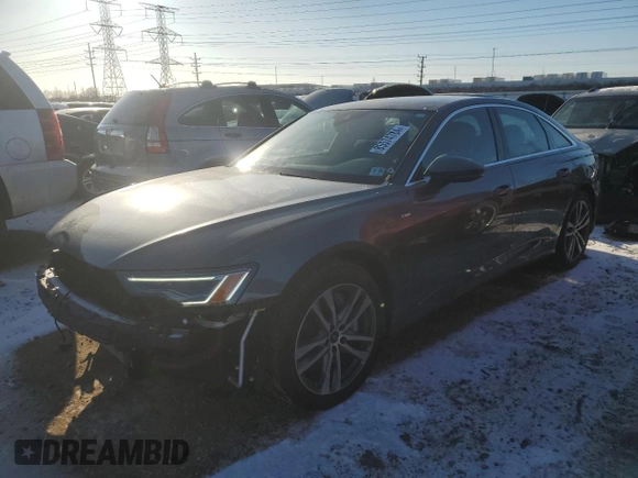 2021 Audi A6 Premium Plus with VIN WAUL2AF2XMN057916, listed as a Copart auction lot 85574784 with 14,542 mi miles and Salvage Title. Bid and sale history available at carsss.com. Image 1.