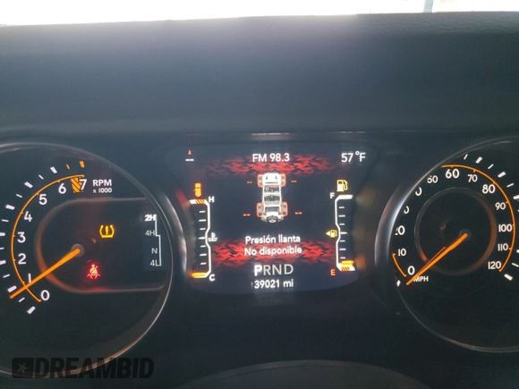 2021 Jeep Wrangler Unlimited Freedom with VIN 1C4HJXDG0MW648666, listed as a Copart auction lot 84260174 with 39,021 mi miles and Salvage title. Bid and sale history available at DreamBid. Image 9.
