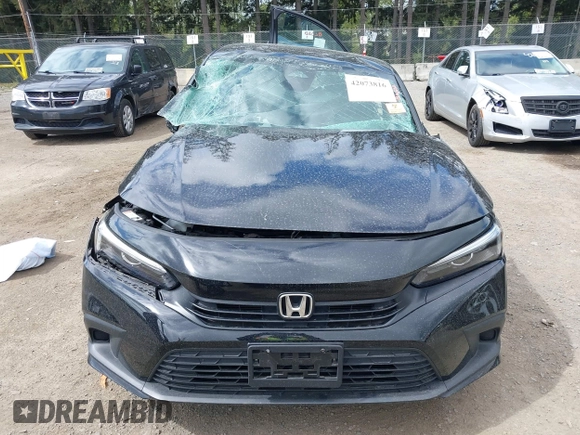 2022 Honda Civic Sedan LX with VIN 2HGFE2F21NH548383, listed as a IAAI auction lot 42073816 with 1 mi miles. Bid and sale history available at carsss.com. Image 11.