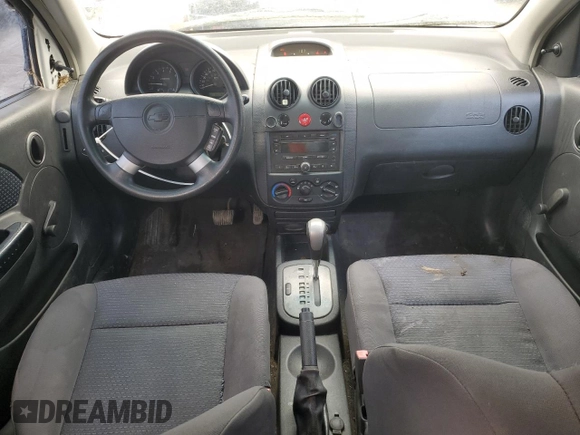 2007 Chevrolet Aveo LS with VIN KL1TD66657B722344, listed as a Copart auction lot 52046095 with 165,798 mi miles and Salvage title. Bid and sale history available at DreamBid. Image 8.