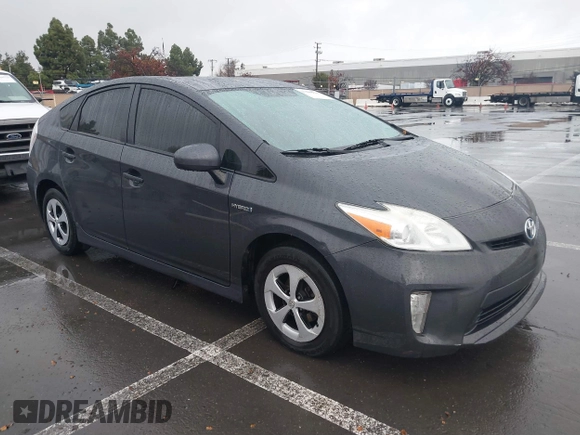 2013 Toyota Prius One with VIN JTDKN3DU2D5595628, listed as a IAAI auction lot 41208815 with 165,077 mi miles. Bid and sale history available at carsss.com. Image 1.