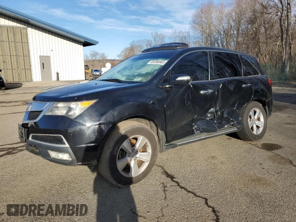 2010 Acura MDX Technology Pkg with VIN 2HNYD2H67AH533417, listed as a Copart auction lot 49398985 with 103,330 mi miles and Salvage Title. Bid and sale history available at carsss.com. Image 1.