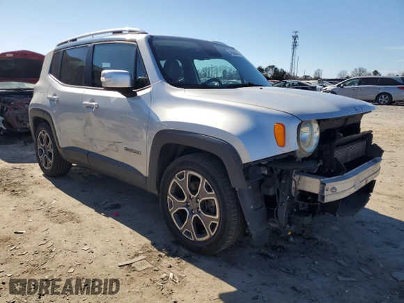 2016 Jeep Renegade Limited with VIN ZACCJADT6GPD12736, listed as a Copart auction lot 46656045 with 179,248 mi miles and Salvage Title. Bid and sale history available at DreamBid. Image 4.