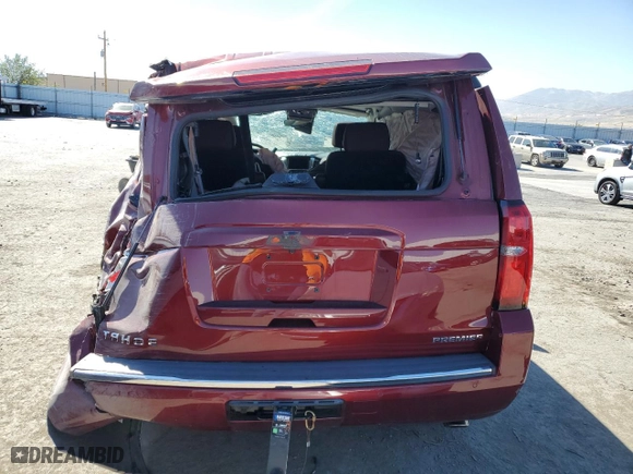 2020 Chevrolet Tahoe Premier with VIN 1GNSCCKJ2LR129615, listed as a Copart auction lot 74122284 with 0 mi miles and Salvage Title. Bid and sale history available at carsss.com. Image 6.