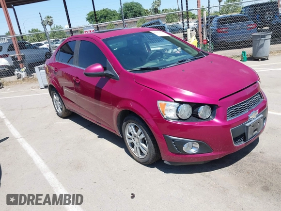 2014 Chevrolet Sonic LT with VIN 1G1JC5SH7E4121869, listed as a IAAI auction lot 42204925 with 122,394 mi miles and . Bid and sale history available at DreamBid. Image 1.