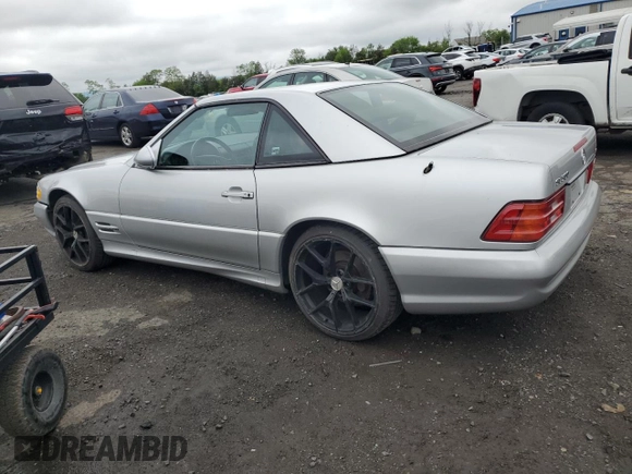 1999 Mercedes-Benz SL 500 with VIN WDBFA68F1XF177603, listed as a Copart auction lot 58983485 with 120,737 mi miles and Salvage title. Bid and sale history available at DreamBid. Image 2.