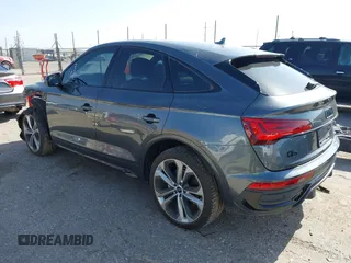 2023 Audi Q5 Sportback S line Premium Plus with VIN WA15AAFY7P2074384, listed as a IAAI auction lot 42057841 with 34,402 mi miles and . Bid and sale history available at DreamBid. Image 3.
